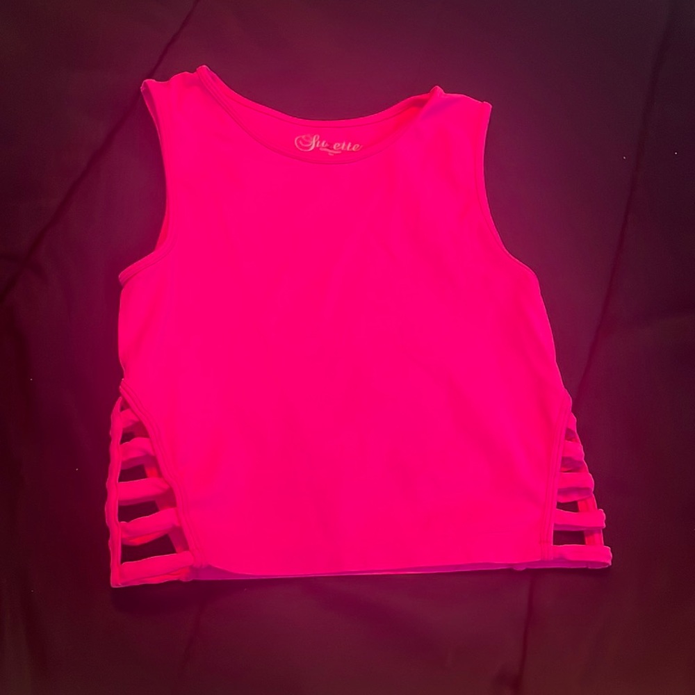 From Ross Hot Pink Cropped Athletic Tank Top